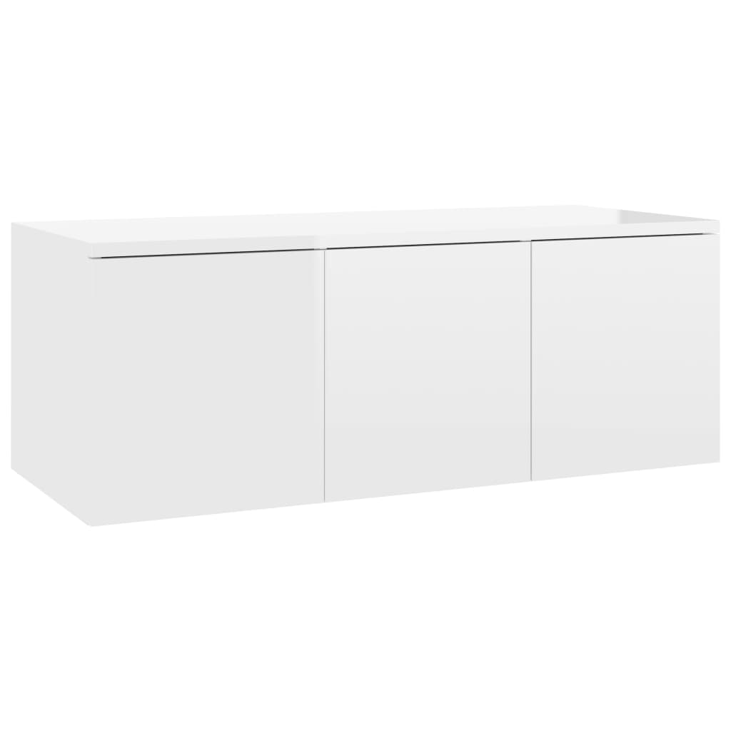 TV-Schrank Hochglanz-Weiß 80x34x30 cm Holzwerkstoff