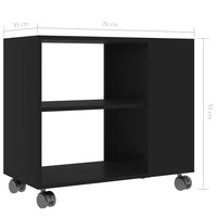Thumbnail for Beistelltisch Schwarz 70x35x55 cm Holzwerkstoff