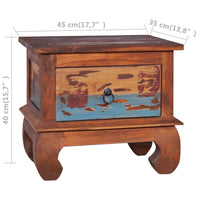 Thumbnail for Nachttisch 45x35x40 cm Recyceltes Teakholz