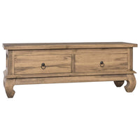 Thumbnail for TV-Schrank 110x35x40 cm Teak Massivholz