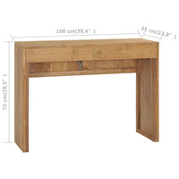 Thumbnail for Konsolentisch 100x35x75 cm Teak Massivholz