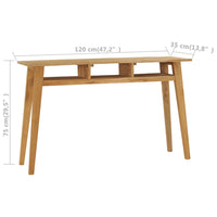 Thumbnail for Konsolentisch 120x35x75 cm Teak Massivholz