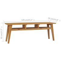 Thumbnail for TV-Schrank 120x35x45 cm Teak Massivholz