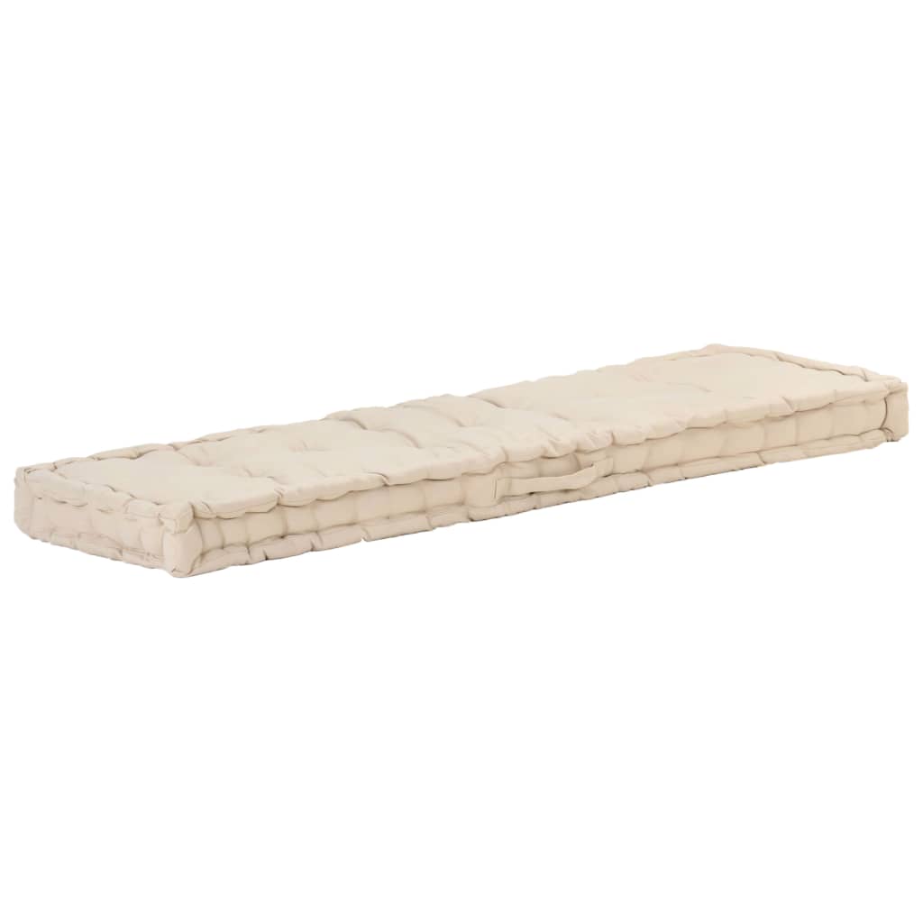 Palettenauflagen 2 Stk. Baumwolle Beige
