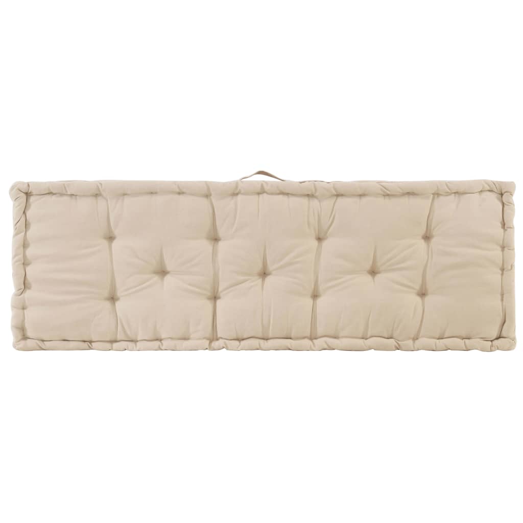 Palettenauflagen 2 Stk. Baumwolle Beige
