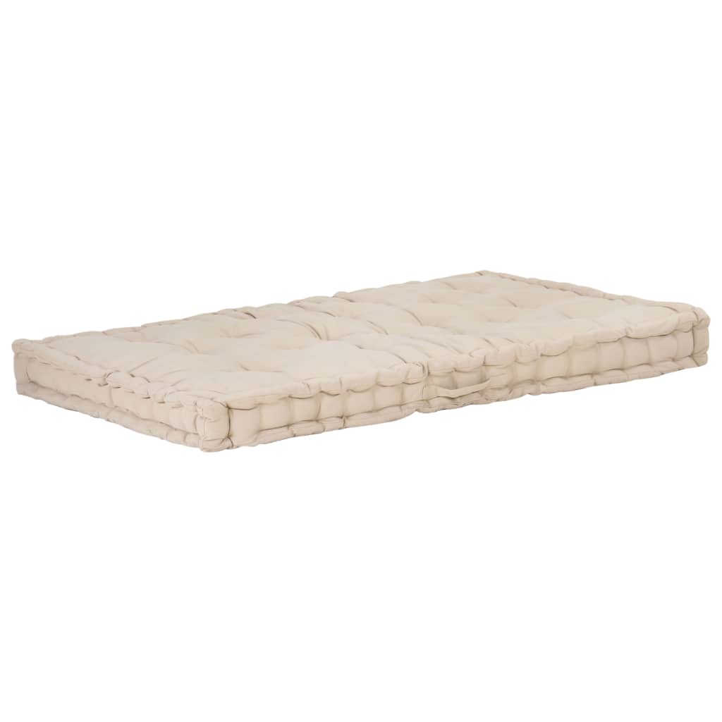 Palettenauflagen 2 Stk. Baumwolle Beige
