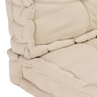 Thumbnail for Palettenauflagen 2 Stk. Baumwolle Beige