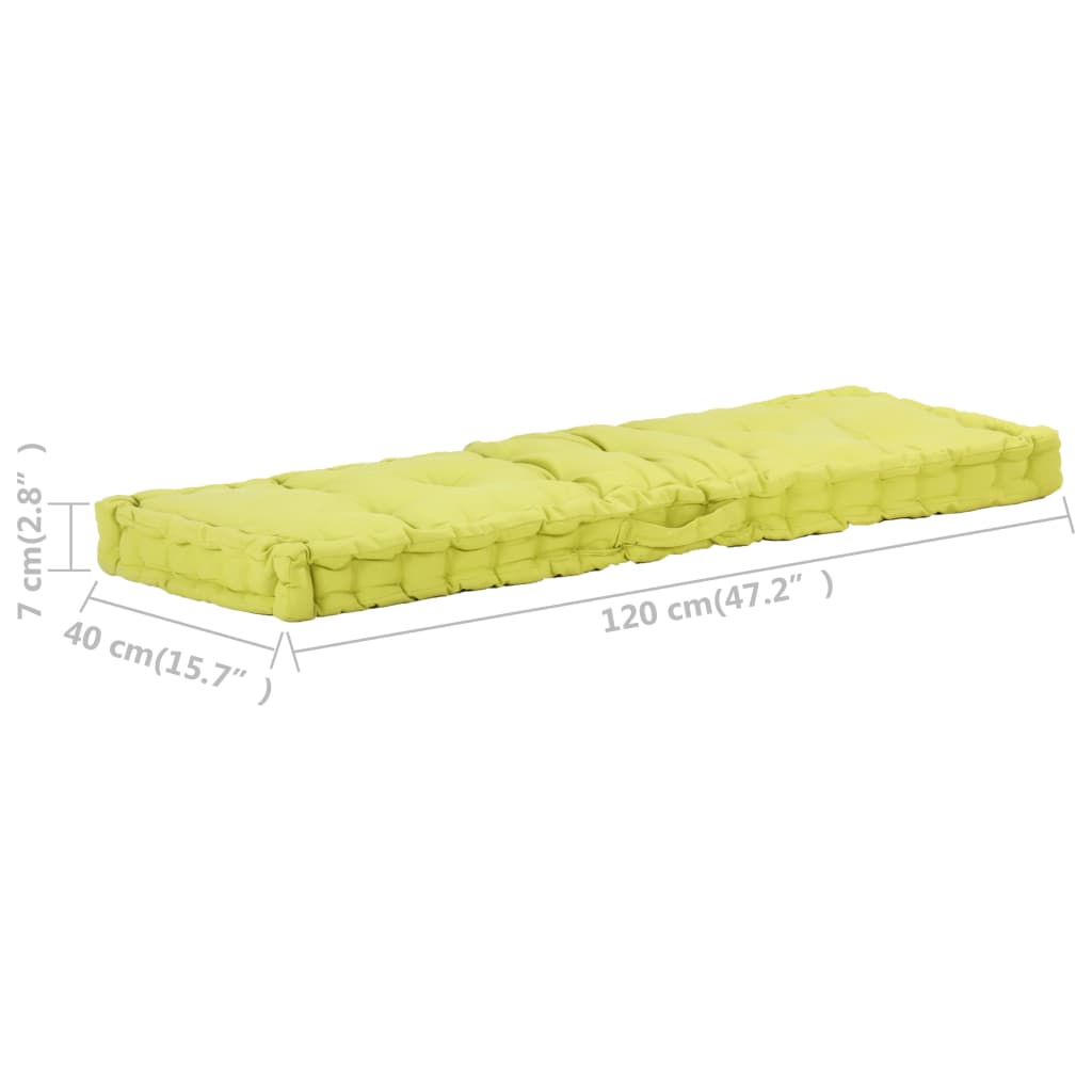 Palettenauflagen 2 Stk. Baumwolle Grün