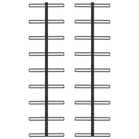 Thumbnail for Wand-Weinregale für 18 Flaschen 2 Stk. Schwarz Eisen