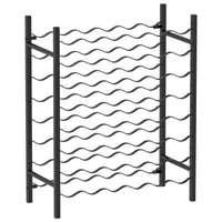 Thumbnail for Weinregal für 48 Flaschen Schwarz Metall