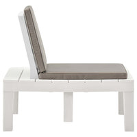 Thumbnail for Gartenstühle mit Auflagen 4 Stk. Kunststoff Weiß