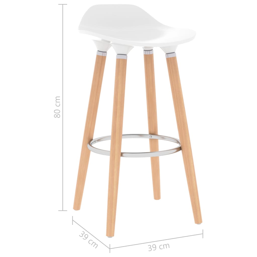 Barhocker 2 Stk. Weiß