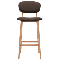 Thumbnail for Barhocker 2 Stk. Braun Stoff