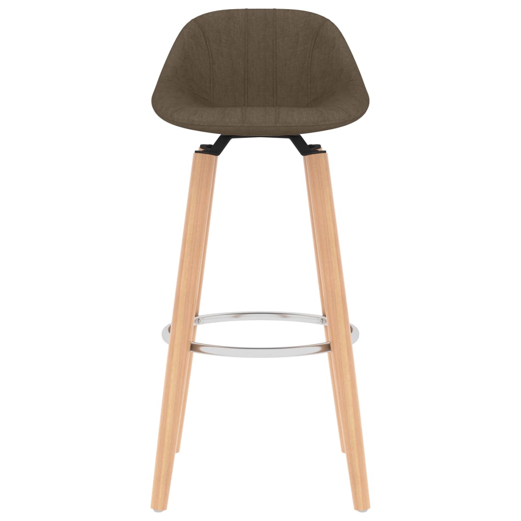 Barhocker 2 Stk. Braun Stoff