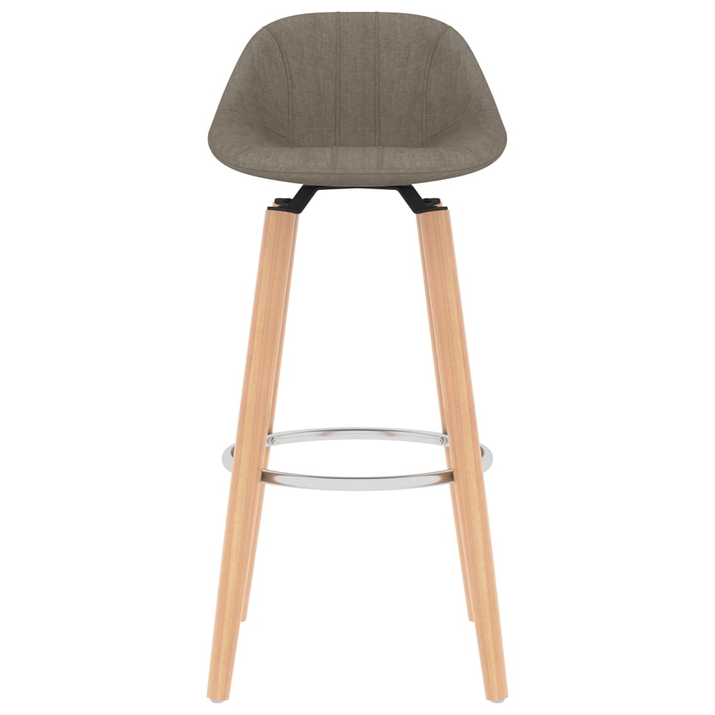 Barhocker 2 Stk. Taupe Stoff