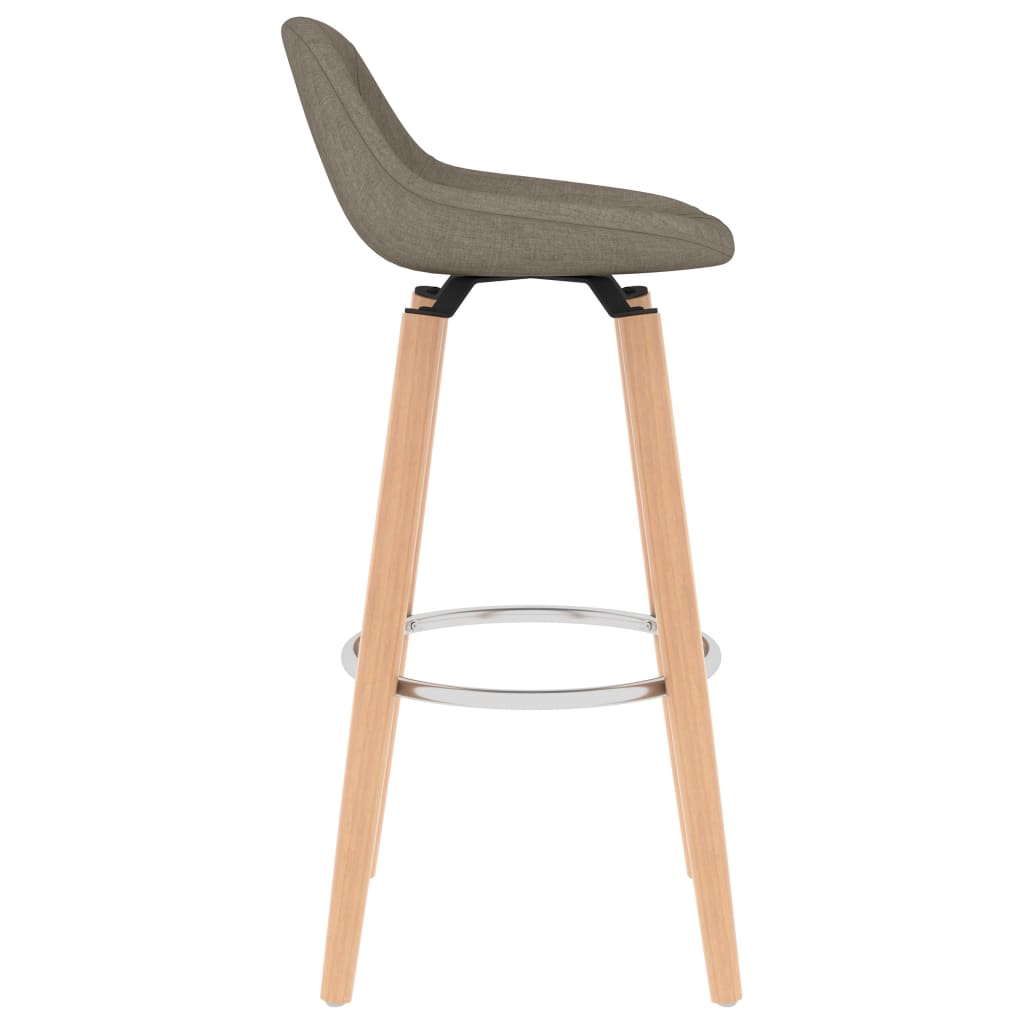 Barhocker 2 Stk. Taupe Stoff