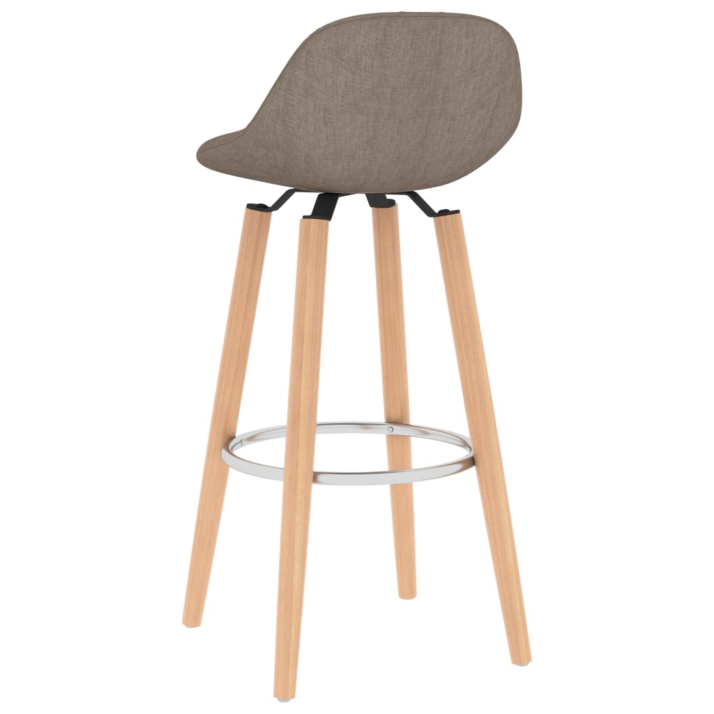 Barhocker 2 Stk. Taupe Stoff