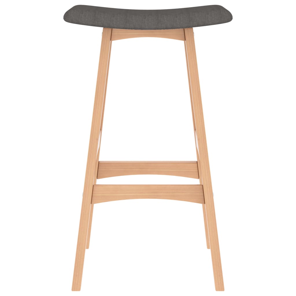 Barhocker 2 Stk. Dunkelgrau Stoff