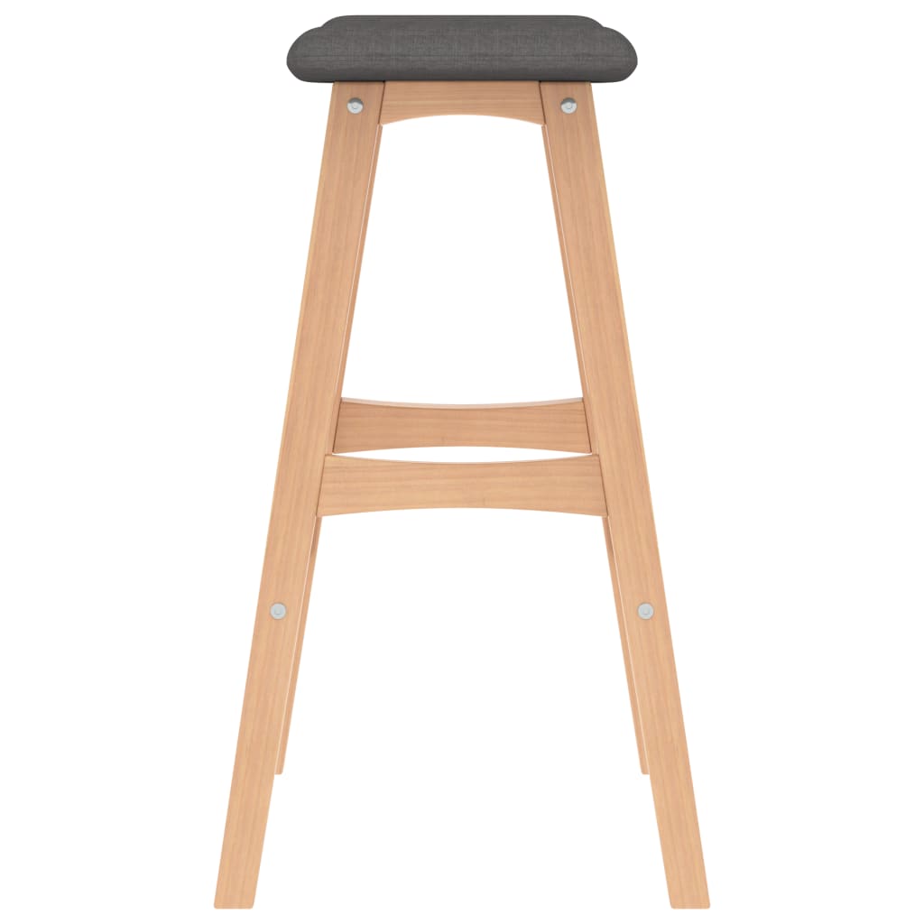 Barhocker 2 Stk. Dunkelgrau Stoff