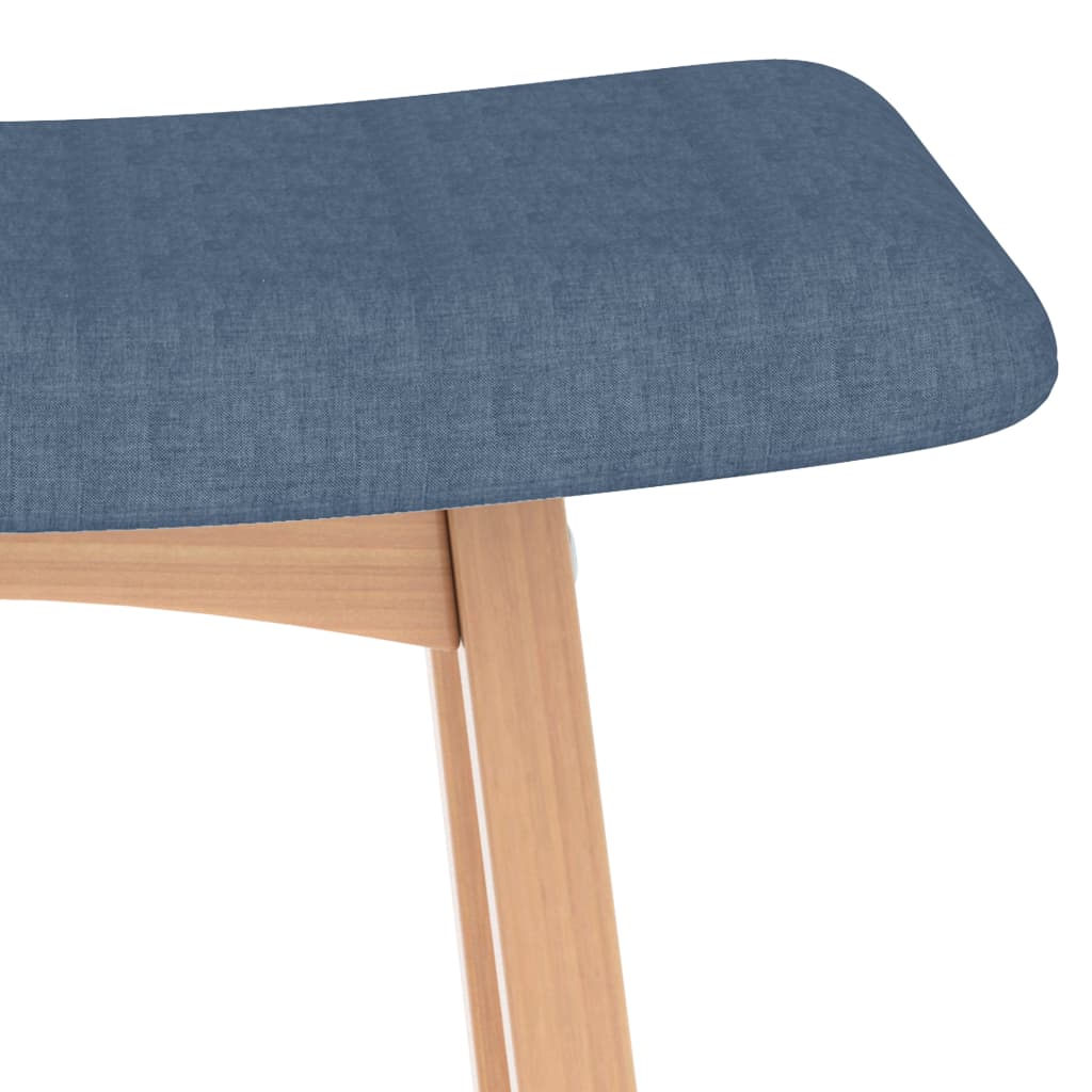 Barhocker 2 Stk. Blau Stoff