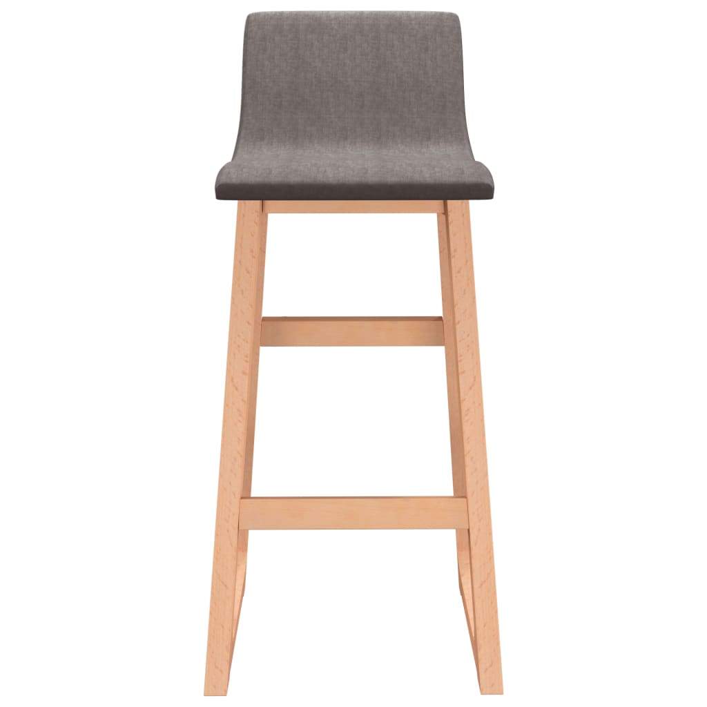 Barhocker 2 Stk. Hellgrau Stoff