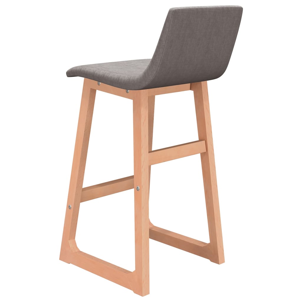 Barhocker 2 Stk. Hellgrau Stoff