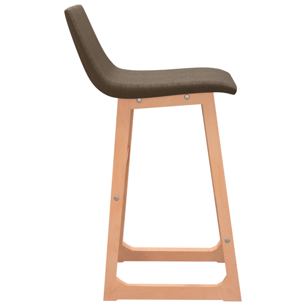 Barhocker 2 Stk. Braun Stoff