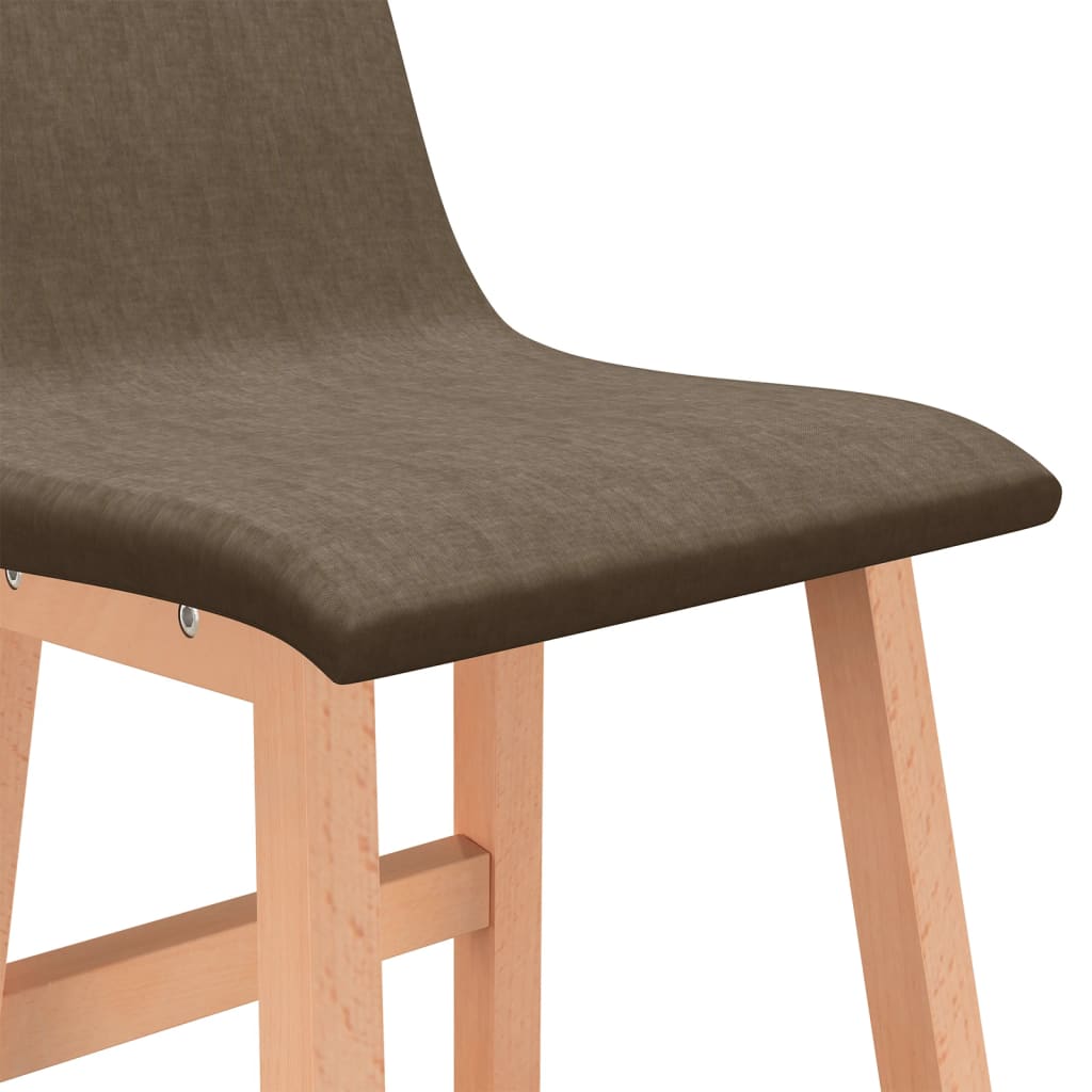 Barhocker 2 Stk. Braun Stoff