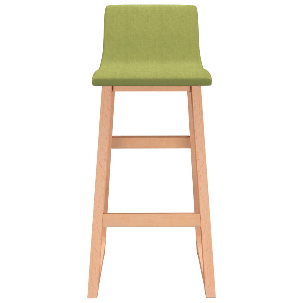 Barhocker 2 Stk. Grün Stoff