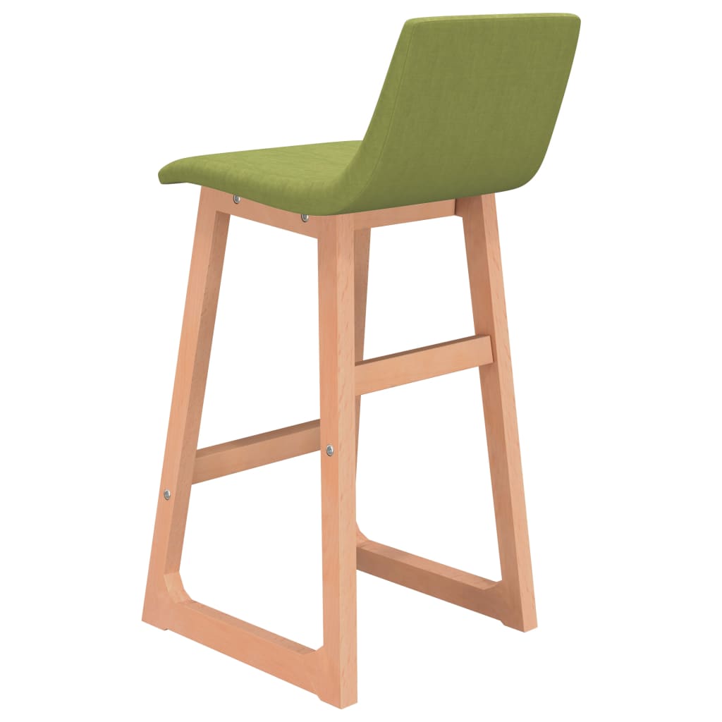 Barhocker 2 Stk. Grün Stoff
