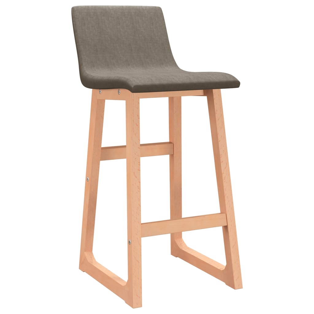 Barhocker 2 Stk. Taupe Stoff