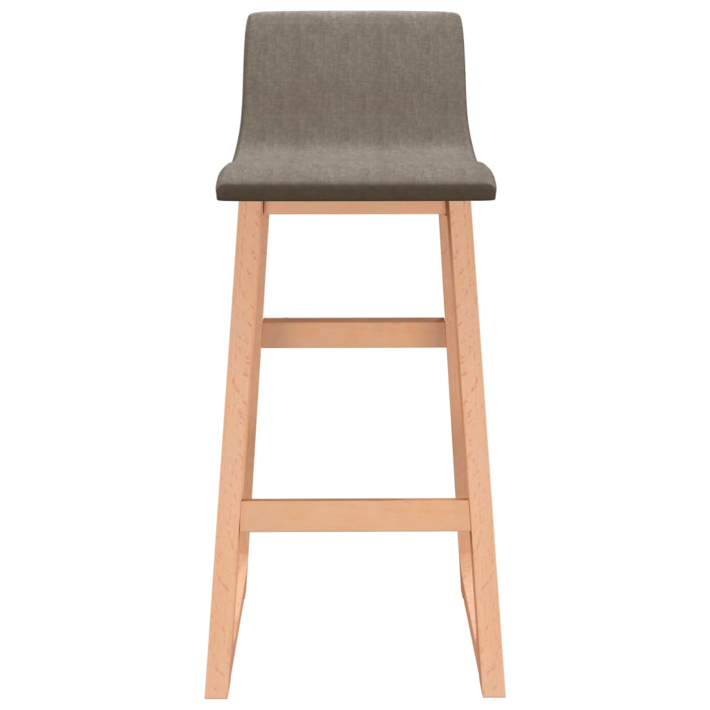 Barhocker 2 Stk. Taupe Stoff