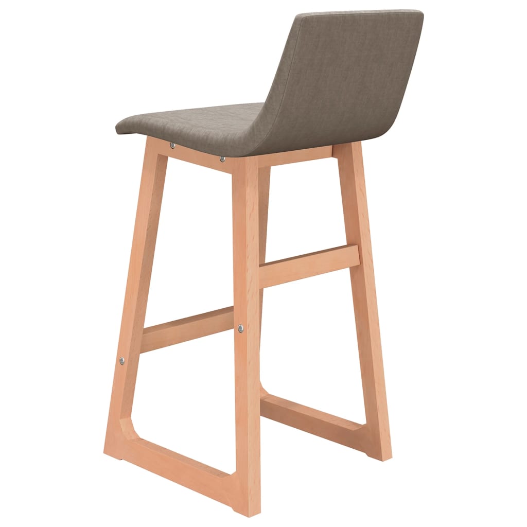 Barhocker 2 Stk. Taupe Stoff