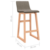 Thumbnail for Barhocker 2 Stk. Taupe Stoff