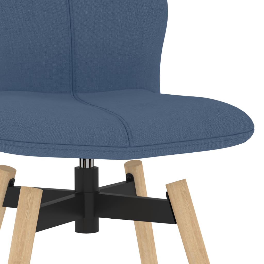 Drehbare Barstühle 2 Stk. Blau Stoff