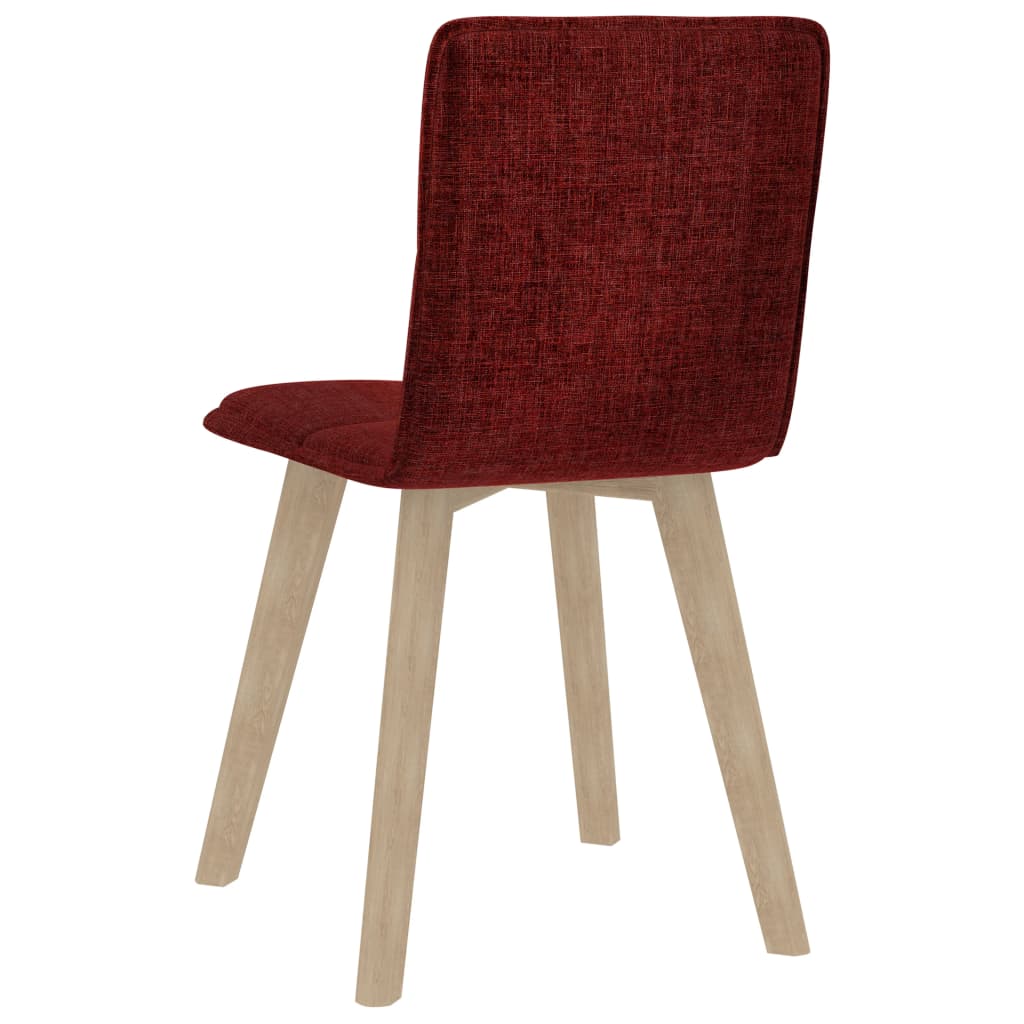 Esszimmerstühle 4 Stk. Weinrot Stoff