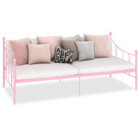 Thumbnail for Tagesbett-Rahmen Rosa Metall 90×200 cm