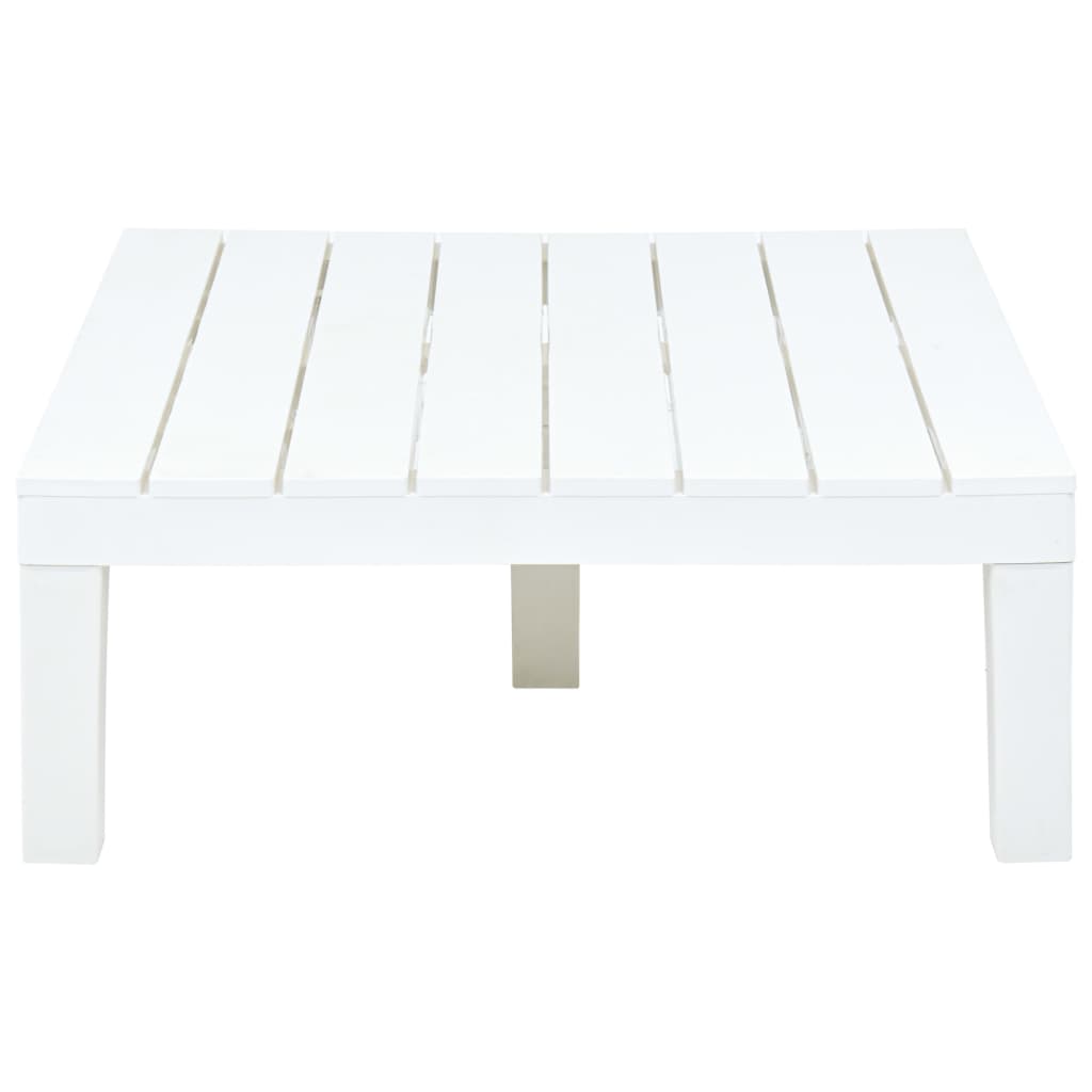 3-tlg. Garten-Lounge-Set Kunststoff Weiß