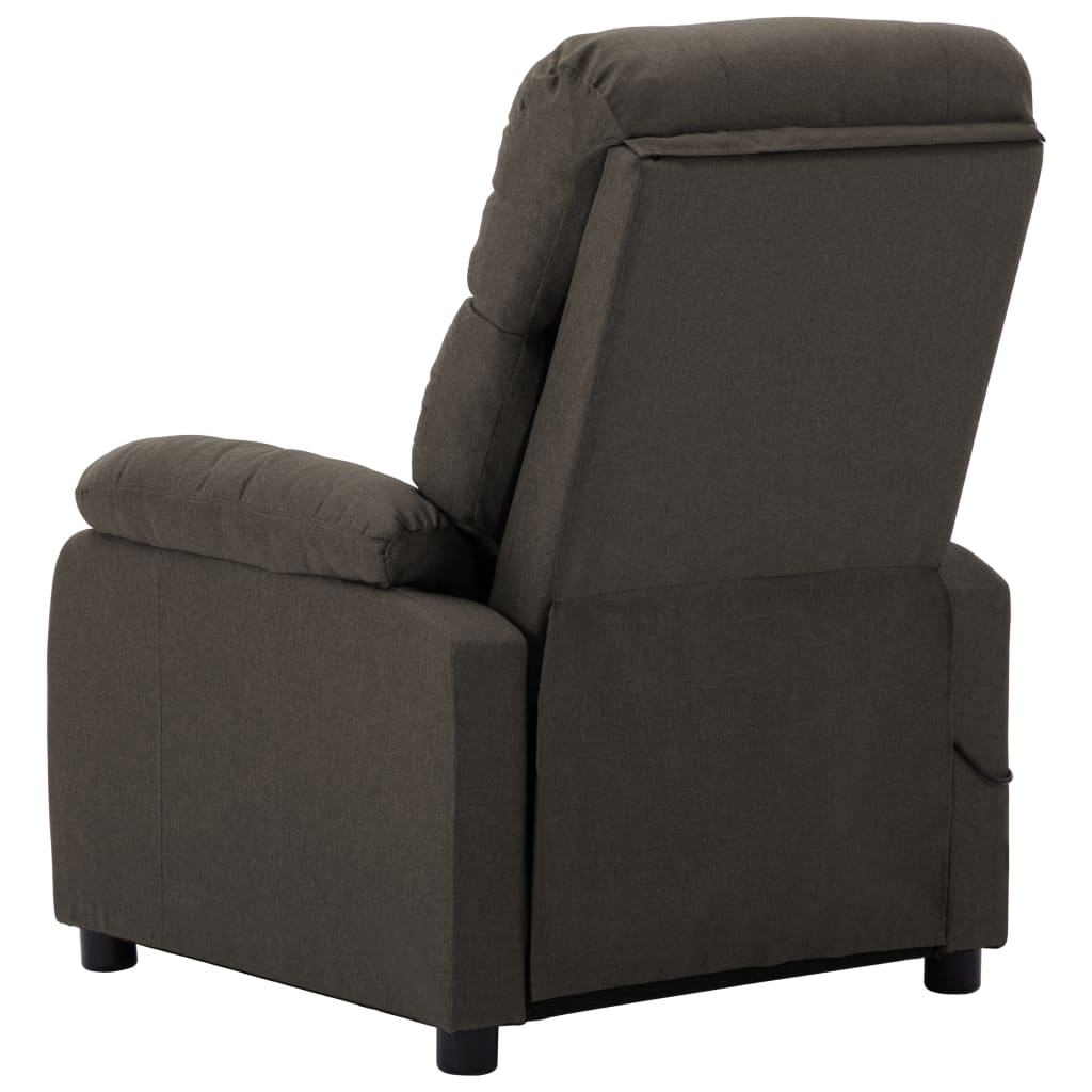 Massagesessel Taupe Stoff