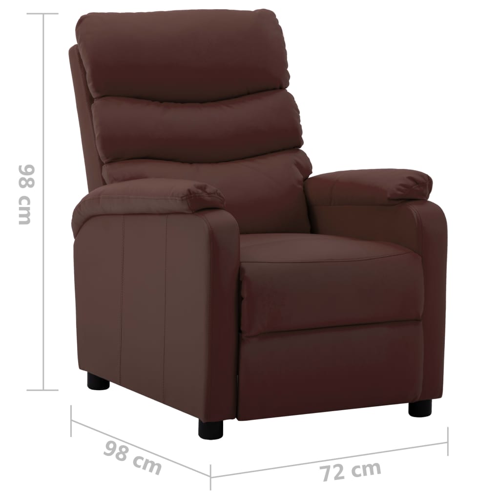 Liegesessel Braun Kunstleder