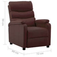 Thumbnail for Liegesessel Braun Kunstleder