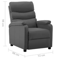 Thumbnail for Liegesessel Grau Kunstleder