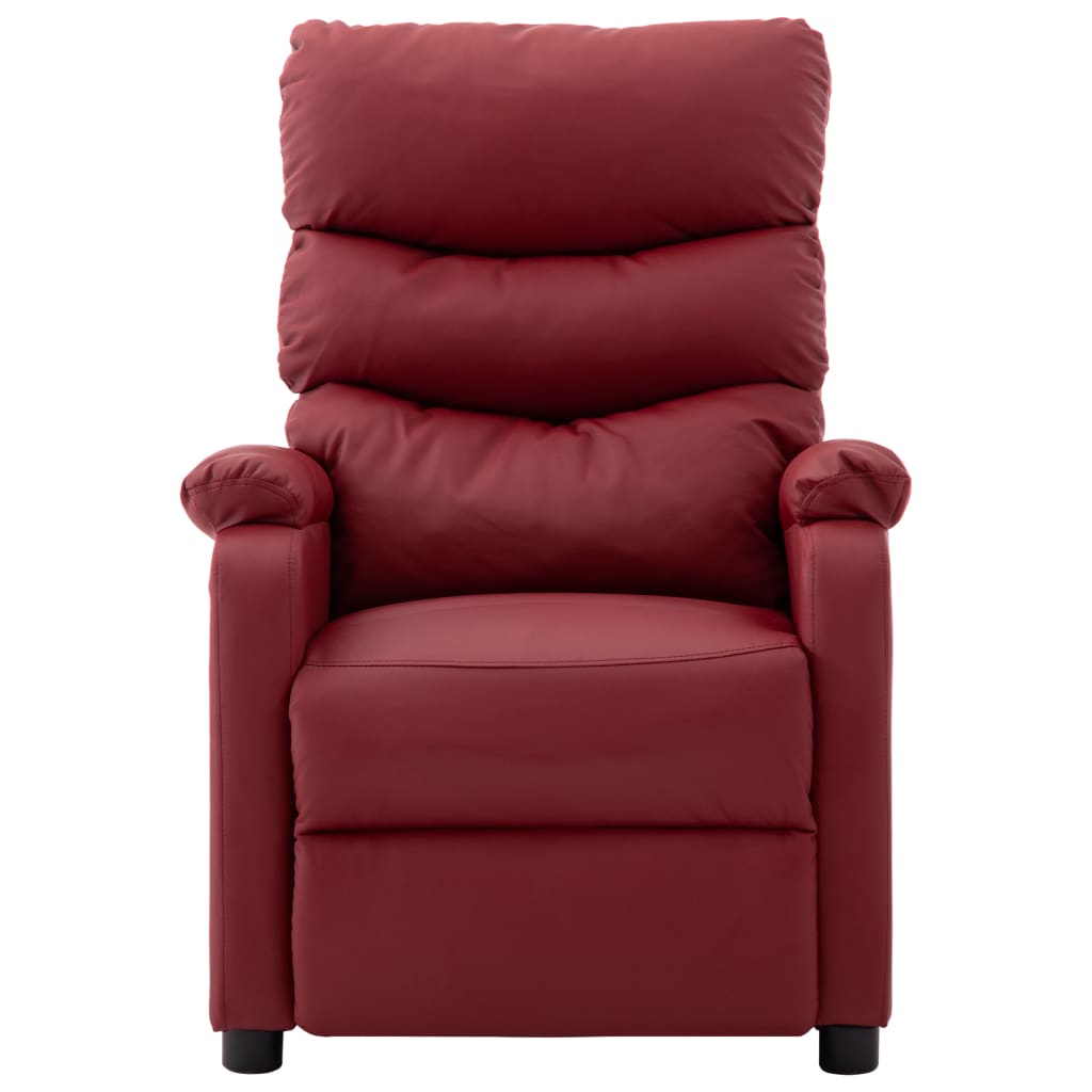 Massagesessel Weinrot Kunstleder