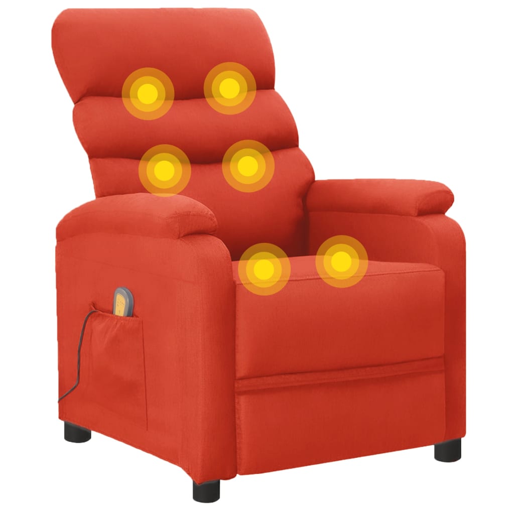 Massagesessel Rot Kunstleder