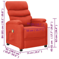 Thumbnail for Massagesessel Rot Kunstleder