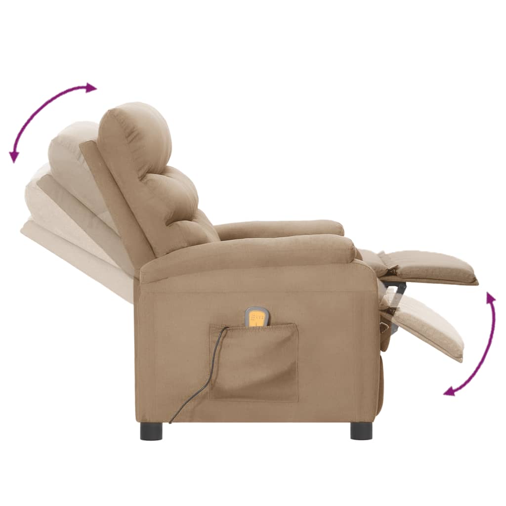 Massagesessel Cappuccino-Braun Kunstleder