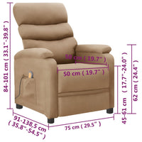 Thumbnail for Massagesessel Cappuccino-Braun Kunstleder