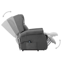 Thumbnail for vidaXL Aufstehsessel Hellgrau Stoff