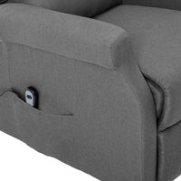 Thumbnail for vidaXL Aufstehsessel Hellgrau Stoff