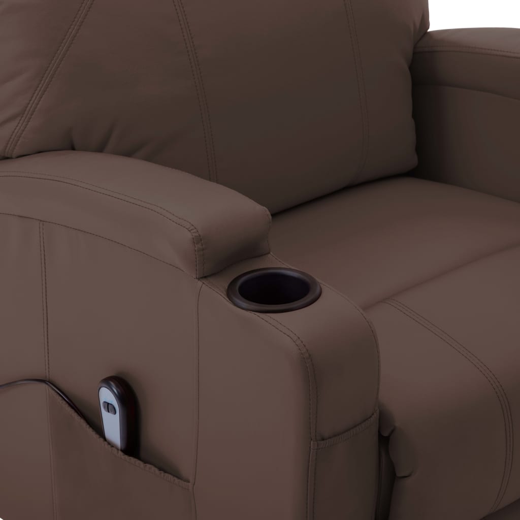 Aufstehsessel Braun Kunstleder